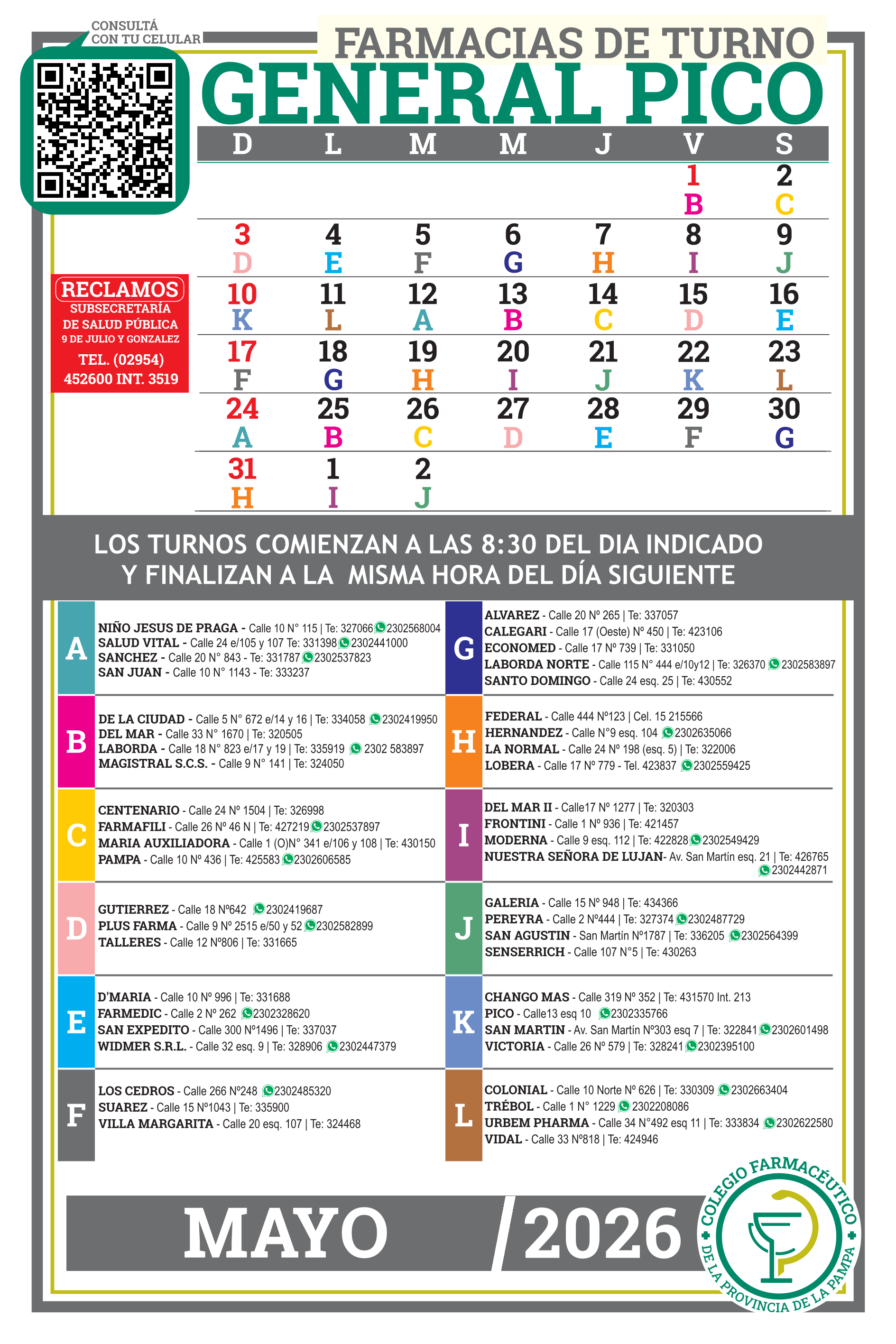 Turnos GENERAL 
